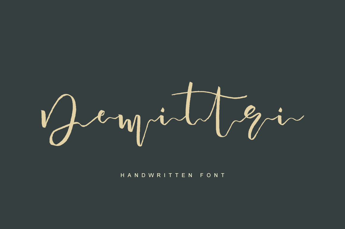Demittri: Modern Script Font for Crafters