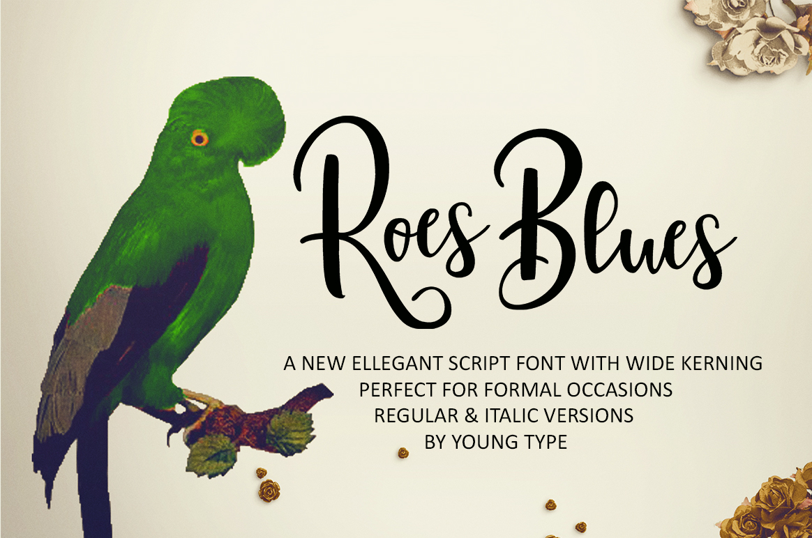 Designing with Roes Blues: A Modern Script Typeface