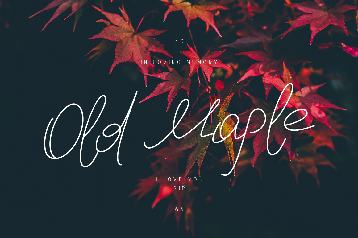 Old Maple Font for Handmade Creations